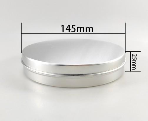 300 ml 145 * 25 Prata Direita Cobertura Alumínio Círculo Caixa Mooncake Caixa de Chá Caixa de Chá Caixa de Chá Pu'er Chá Snack Jar de Armazenamento
