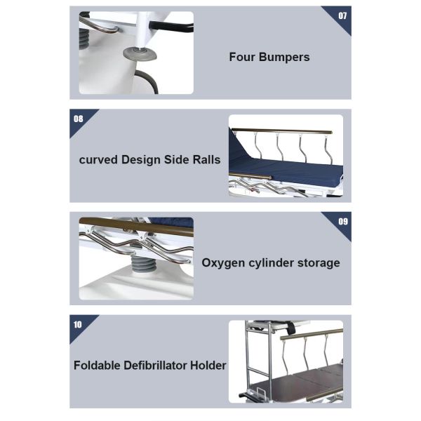 MN-YD004 Patient Multi-Function Transport Ambulance Trolley Hydraulic Stretcher for Hospital