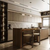 Ensemble complet de meubles de cuisine en bois massif