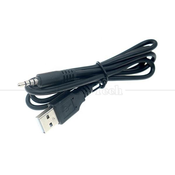 USB 2.0 A Male to 4 Poles 3.5mm Audio Jack Charger Cable for Car Speaker Toy