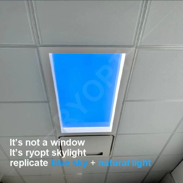 Tuya Remote Controller Faux Skylight Panels L1200 W600 H295mm CCT 2100K 7500K Ideal for Commercial Spaces and Office Lighting Solutions