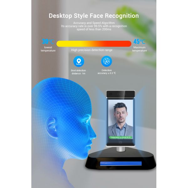 10 посещаемость времени распознавания лиц дюйма SDK AI 1.5M для умного промышленного парка