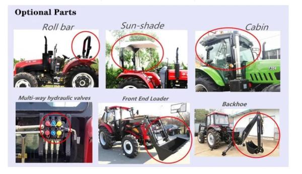 China Factory Supply 55HP 4WD Mini/front tyre Garden/Orchard/Agricultural/flat tyre Farm Tractor tractor with front end