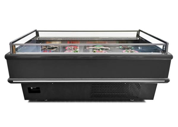 OEM Supermarket Island Refrigerator Freezer For Seafood / Fruit / Vegetable