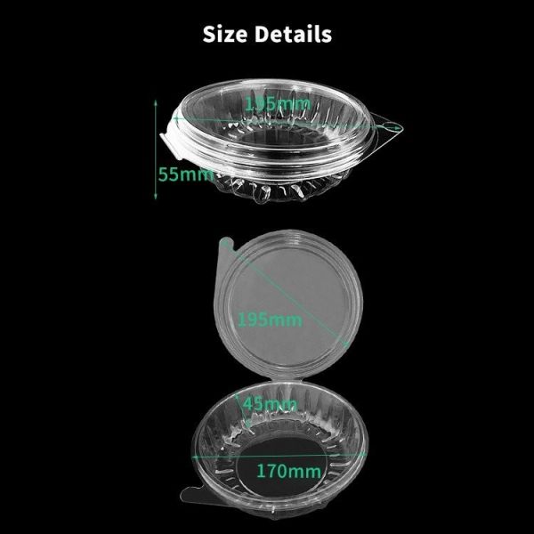 Vegetable Salad Plastic Fruit Packaging Flat Lid Fruit Clamshell Packaging