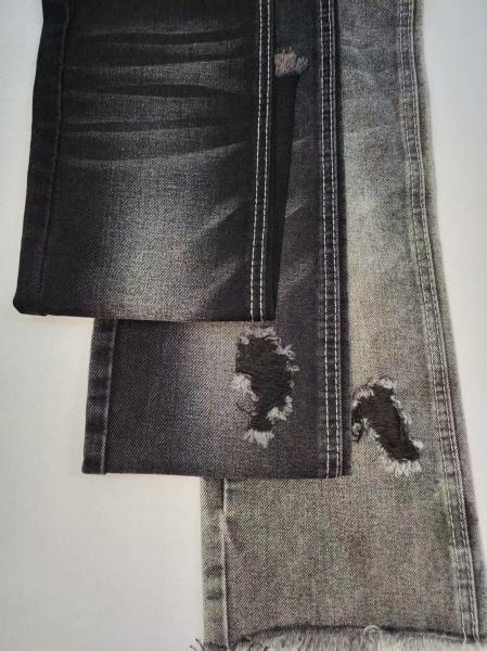 11.3oz Super-Soft Heavy Weight Cotton Polyester BLACK/BLACK Denim Fabric For  Jeans