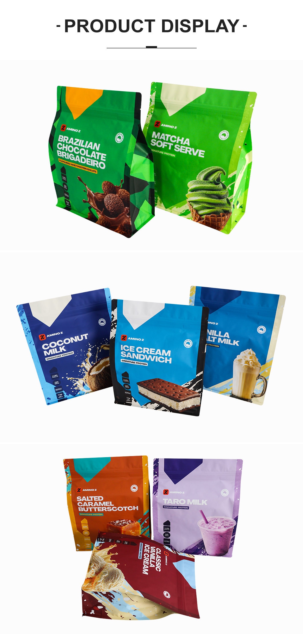 Custom Printed Food Grade Stand Up Pouch with Zipper Lock and Gravure Printing