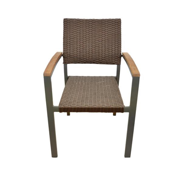 SGS Approval Height 86cm Outdoor Rattan Dining Chairs For Cafe Shop