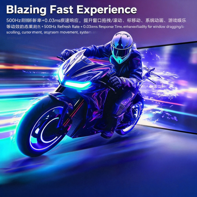 27 Inch QHD OLED Gaming Monitor, 480Hz High Refresh Rate, 0.01ms Response Time, LG Original OLED Panel, 99% sRGB, 2HDMI+2DP, Height Adjustable Rotatable Stand, RGB Backlight, Ultra-Narrow Bezel, VESAM
