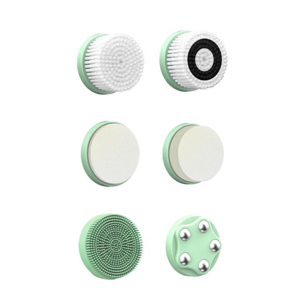 1000mAh Rechargeable Facial Cleansing Brush Green Waterproof Electric Cleansing Brush