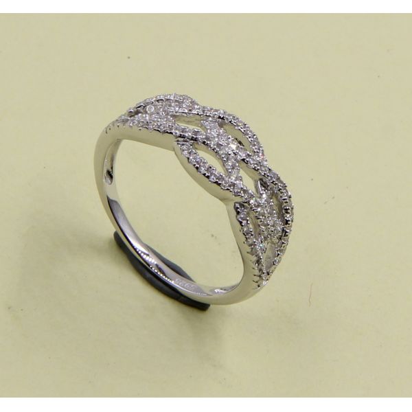 Pave Prong Heart Shape Wedding Band Ring 925 Silver CZ Eternity Band Rings Size 5-10 Sterling Silver Spoon Rings