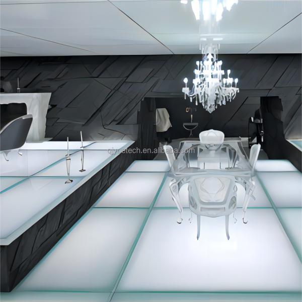 3-15mm espessura Design personalizado sólido congelado ácido gravado painel de vidro para piso exterior interior