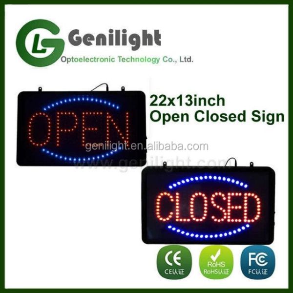 Open and Closed Bright LED Store Shop Bar Restaurant Lights with 3 Kind Change Function