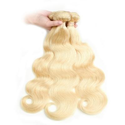 extensões coloridas do cabelo do cabelo encaracolado 613 brasileiros louros da onda do corpo 7A nenhum produto químico
