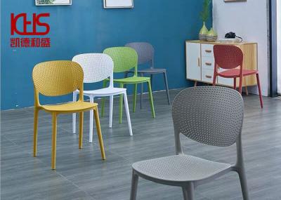 Morandi Coloured Molded Plastic Dining Chair OEM Plastic Bucket Dining Chairs
