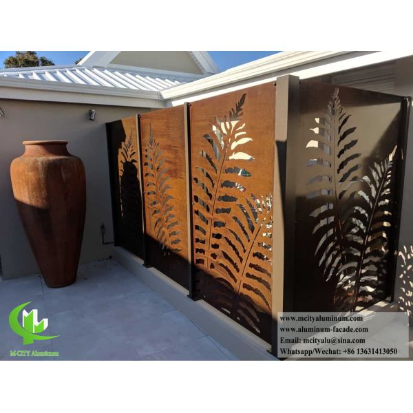 Écran métallique découpé au laser avec motif en aluminium 10 mm