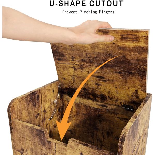 Wooden Entryway Storage Bin for Living Room Customized Logo Acceptable Toy Storage Box