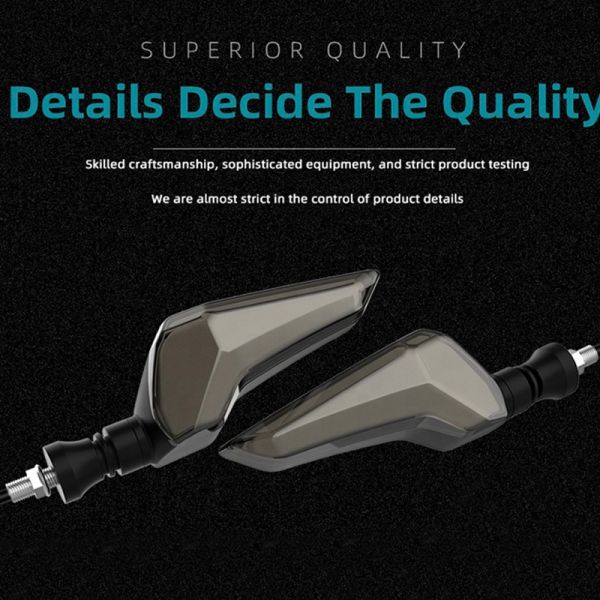 6500k Температура света DC12V Мотоцикл светодиодный поворотный свет с дизайном водяной лампы