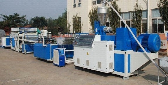 PVC Furniture Foam Board Machine , Automatic Double Conical Screw Extruder