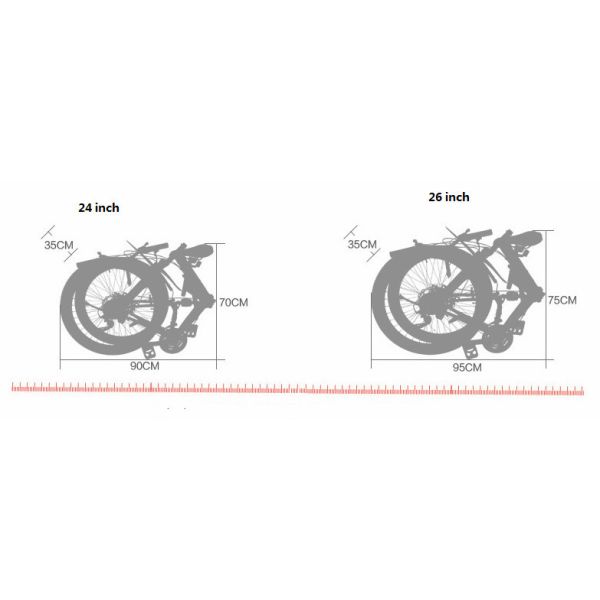 Steel 21 Speed 24 Inch Folding Mountain Bike