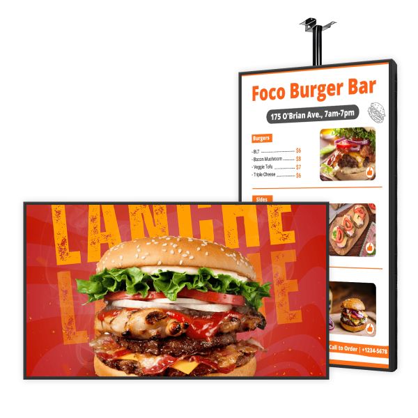 Custom 4K UHD Digital Signage Displays Screen 43 to 86 Inch Retail Advertising