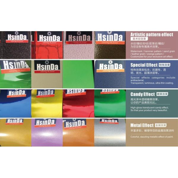 Порошок металлического влияния сияющий покрывая термореактивное высокое внешнее представление