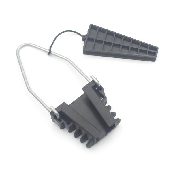 Serre-câble isolante noire à extrémité morte avec charge de rupture élevée de 2 kN tension de fibre optique