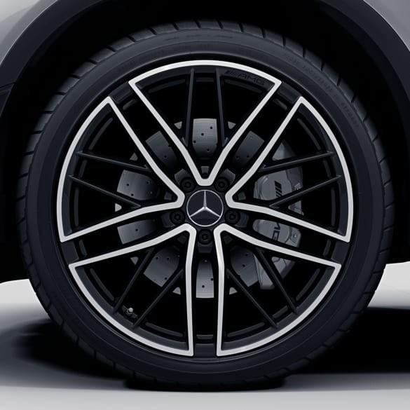 Black Polished 21 Inch Cross Spoke Alloy Rims For Mercedes Benz