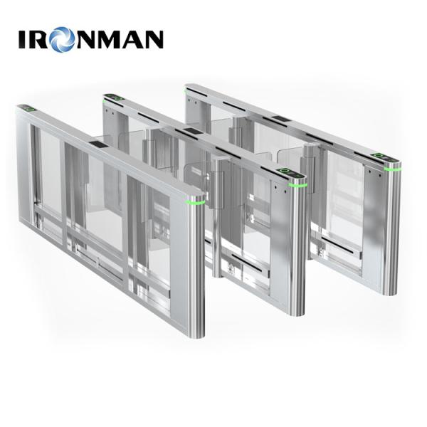 Airport AB Turnstile Entrance Gate Long Flap Speed Gate Turnstile With Fence For Secure Gate Access