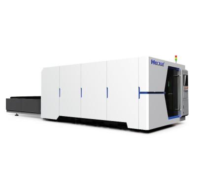 HARSLE Closed Type CNC FIBER Laser Cutting Machine with exchangeable table