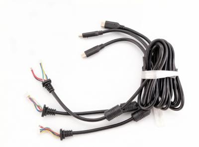 Type-C Male Connector Waterproof Cable with Tail Gland, Multi-core Terminal Wire