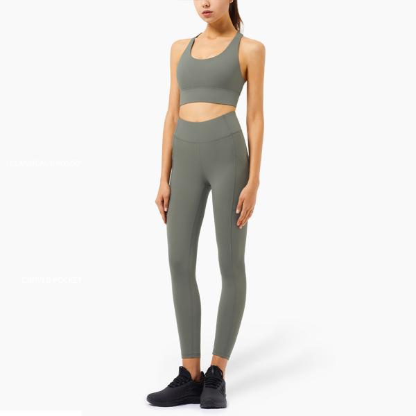 Lulu Cross Back Strappy Yoga levanta os grupos 215gsm TUV do Activewear da ioga do sutiã dos esportes