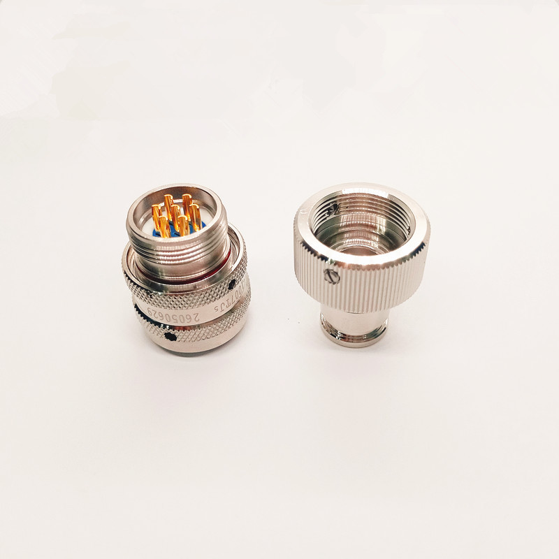 Y11P Series 7 Pin Male Circular Connector with 1500V Withstand Voltage, Aluminum Alloy Shell, and Gold-Plated Contacts for Aerospace Applications
