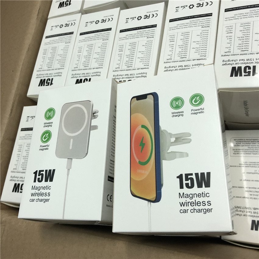 Заряжатель 9V 2A держателя автомобиля Magsafe магнитный беспроводной на Iphone 12 Pro Макс
