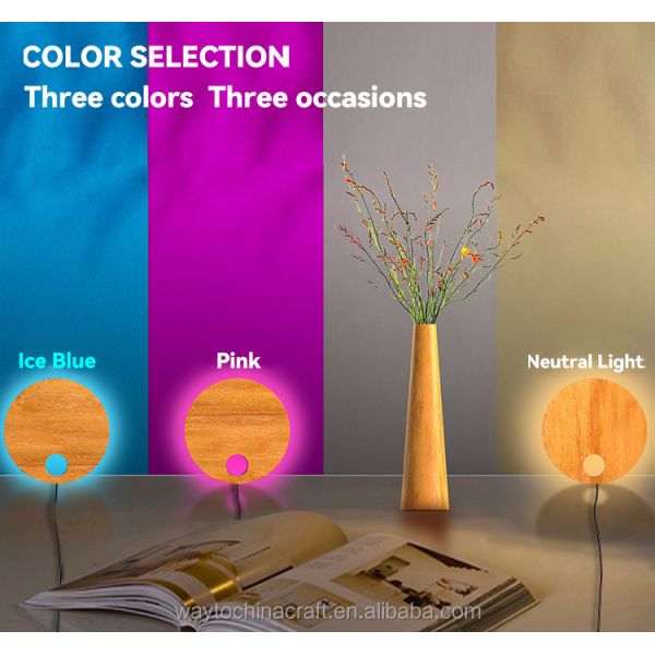 Wood Reading Light in Soothing Ice Blue Reduces Eye Strain Create Calm Reading Spaces.