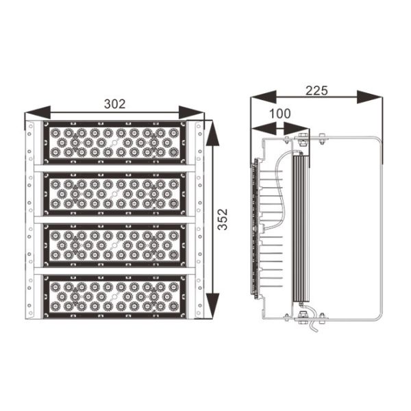 3000K Led Floodlights Sports Field 200 Watt Outdoor Floodlights For Football