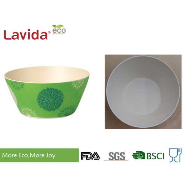 Durable Recycled Bamboo Fiber Bowls , Dishwasher Safe Tasteless Melamine Soup Bowls