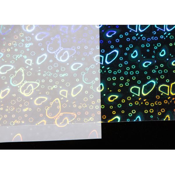 Holográfico Patrón de Mariposa Transparente Vinyl película de laminación en frío autoadhesivo, fácil laminación en frío, ideal para pegatinas DIY