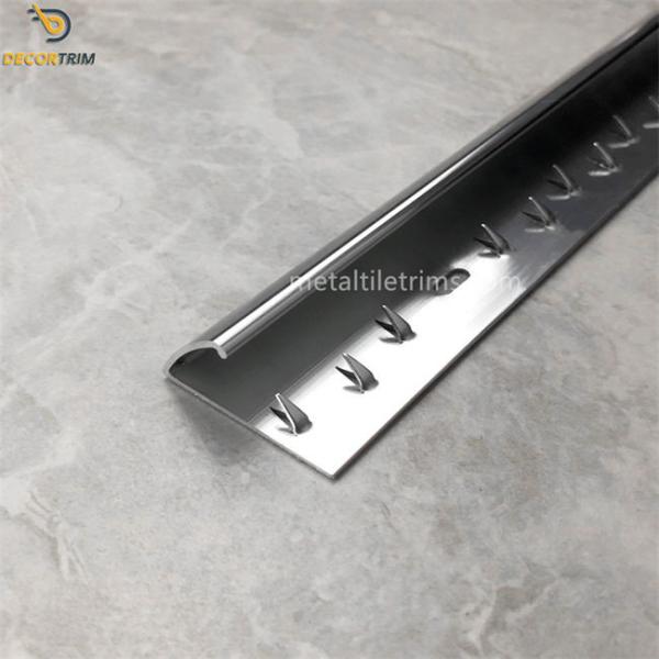 Bright Polish Silver Carpet Edge Trim Long Customized Durable Material