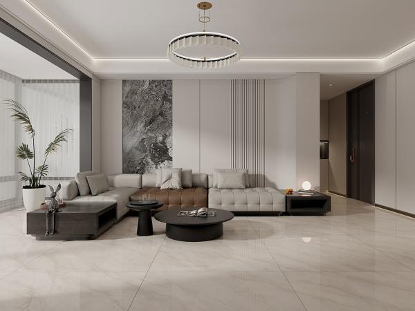 Durable Light Yellow Marble Polished Sintered Stone Slabs 1200x1200mm For Dining Room