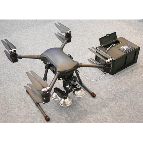 Tethered Drone Platform with Tethered Power Supply and an Integrated Ground Power Box Continuously Flight 3Kg Payload