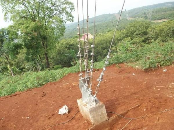 cabo de fio de aço galvanizado 19x2.54mm para o fio da estada, transmissão Polos de uma comunicação