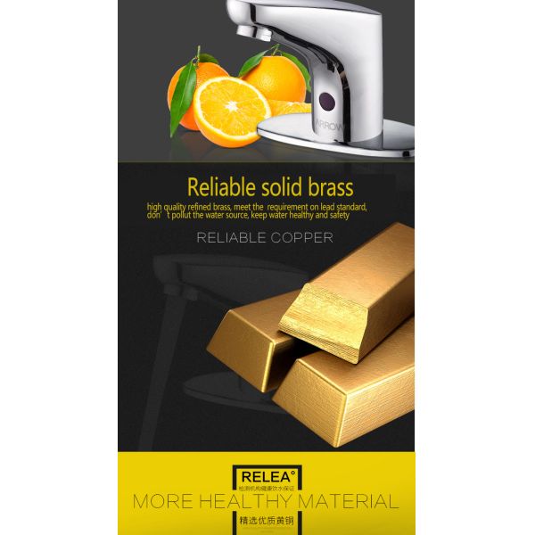 ARROW Modern Infrared Sensor Faucet with Polished Chrome Finish and Brass Body for Bathroom