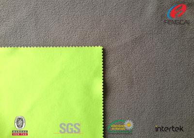 Material poli revestido fluorescente do Spandex da tela 95% 5% da camada TPU do amarelo 3