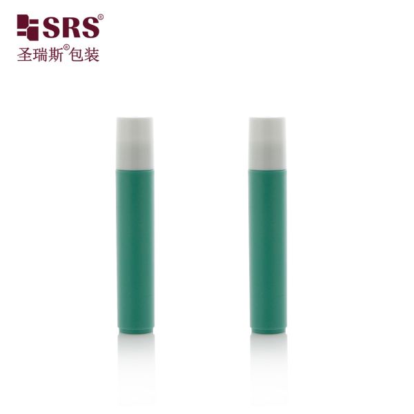 7ml Smooth White Plastic Roll On Bottle With Screw On Cap For Essential Oil