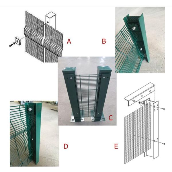 3.3m Height Galvanized Clear View Safety Fence / Security Fence Powder Coated