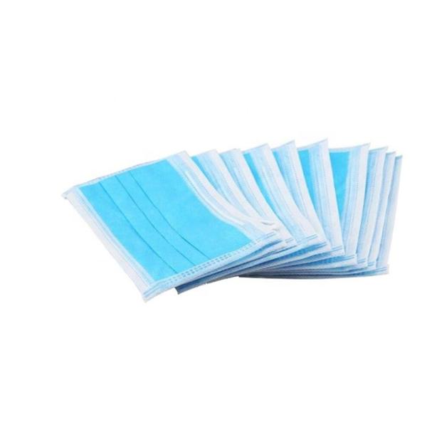 Blue Medical Protective Face Mask Respirator Disposable 3 Ply High Breathability