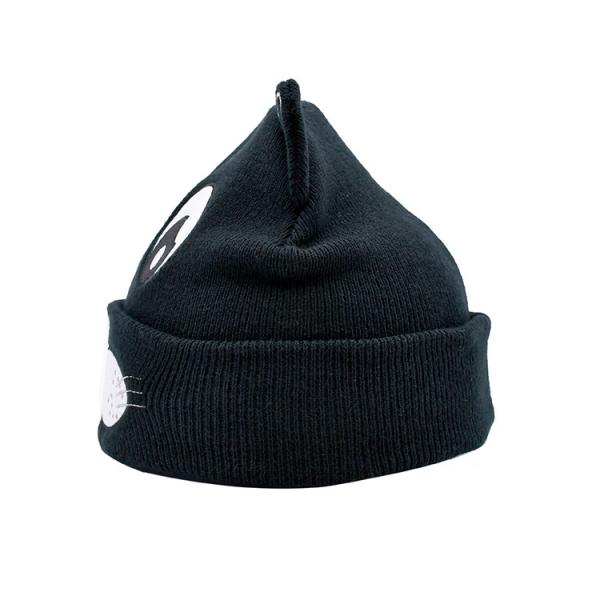 O estilo da tela do poliéster do inverno faz malha o chapéu Slouchy morno dos chapéus de Cat Ear Hat Cute Beanie