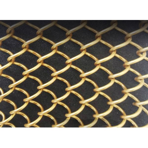 Aluminum Wire Decorative Customization Suspended Diamond Coil Drapery Mesh