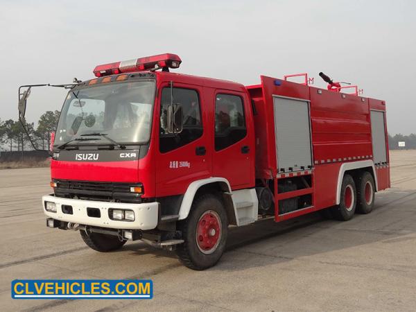 ISUZU FVZ 300hp Fire Rescue Trucks With Monitor Max Load 16000kg
